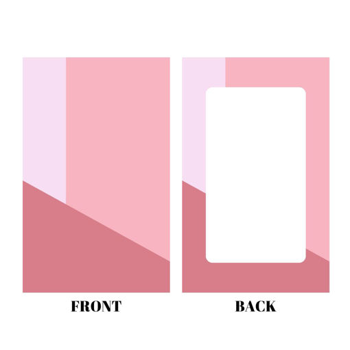 Picture of LUGGAGE TAG (MDF WOOD) GEOMETRIC PINK